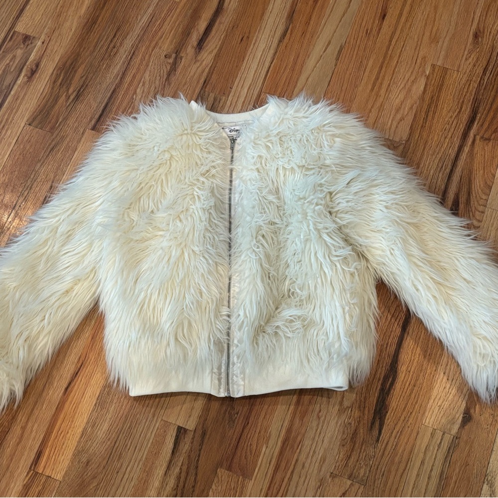 Kids Faux Fur Cream Jacket